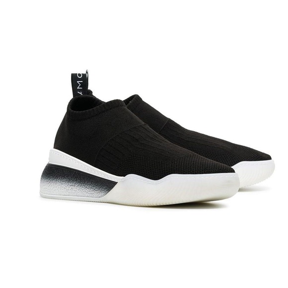 Stella McCartney Loop Sock sneakers 38 8 Black - Picture 1 of 4